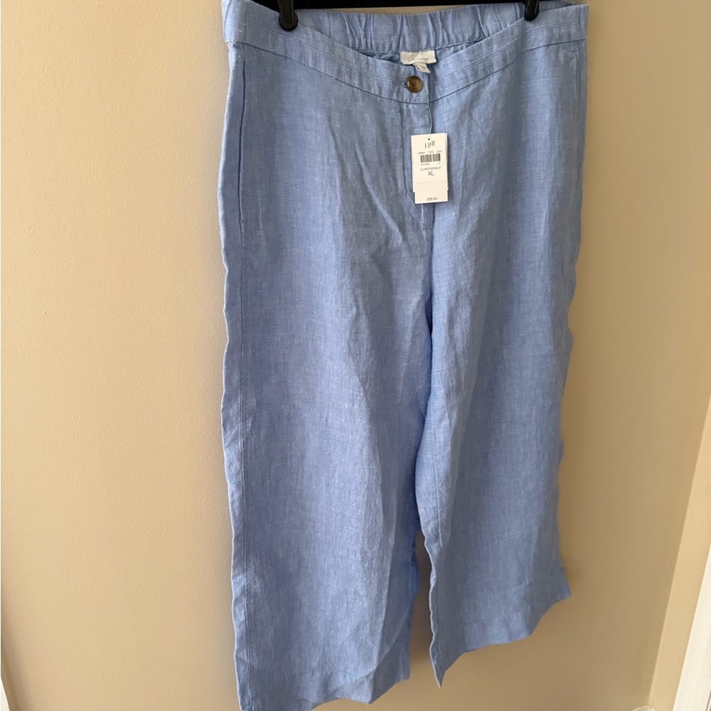 J. Jill Light Blue Linen Pants
